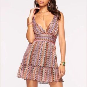 Ramy Brook Multicolor Zigzag Mini Dress